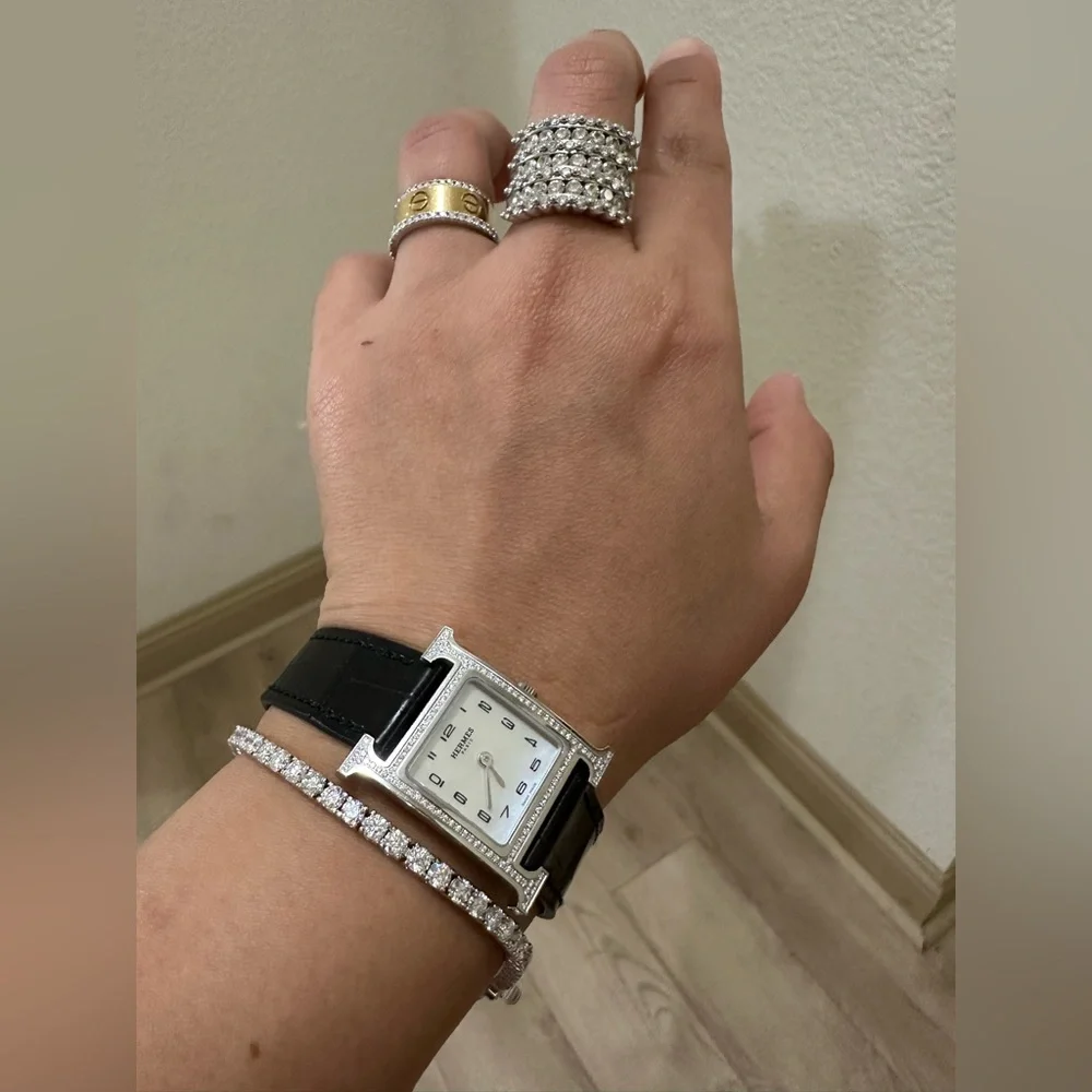 Tennis 5.5 carat diamonds bracelet - Picture 1 of 11